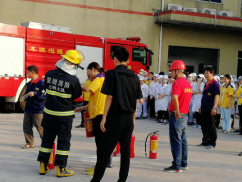 深圳光明新區寶利時計表全廠員工：警民聯合消防演練 合力打造平安工廠